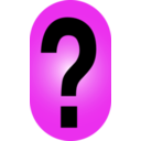 download Question Mark Icon clipart image with 270 hue color