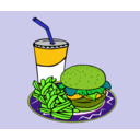 download Fast Food Menu Sample Usage clipart image with 45 hue color