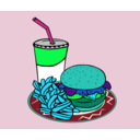 download Fast Food Menu Sample Usage clipart image with 135 hue color