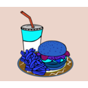 download Fast Food Menu Sample Usage clipart image with 180 hue color