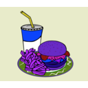 download Fast Food Menu Sample Usage clipart image with 225 hue color