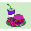 download Fast Food Menu Sample Usage clipart image with 270 hue color