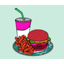 download Fast Food Menu Sample Usage clipart image with 315 hue color