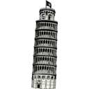 download Leaning Tower Of Pisa clipart image with 45 hue color