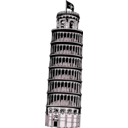 download Leaning Tower Of Pisa clipart image with 315 hue color