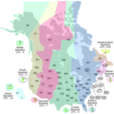 download Usa Canada Time Zone Map clipart image with 90 hue color