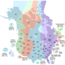 download Usa Canada Time Zone Map clipart image with 135 hue color