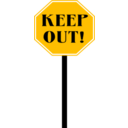 download Keep Out clipart image with 45 hue color