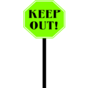 download Keep Out clipart image with 90 hue color