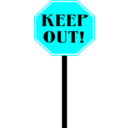 download Keep Out clipart image with 180 hue color