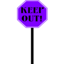 download Keep Out clipart image with 270 hue color