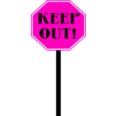 download Keep Out clipart image with 315 hue color