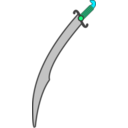 download Long Scimitar clipart image with 135 hue color