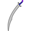 download Long Scimitar clipart image with 225 hue color