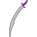 download Long Scimitar clipart image with 270 hue color