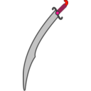 download Long Scimitar clipart image with 315 hue color