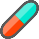 download Simple Pill Icon clipart image with 45 hue color