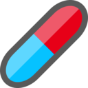 download Simple Pill Icon clipart image with 225 hue color