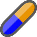 download Simple Pill Icon clipart image with 270 hue color