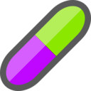 download Simple Pill Icon clipart image with 315 hue color