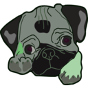 download Cute Pug clipart image with 90 hue color