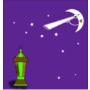 download Ramadan Lamp And Moon clipart image with 45 hue color