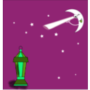 download Ramadan Lamp And Moon clipart image with 90 hue color