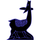download Indonesian Antelope Batik clipart image with 45 hue color