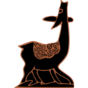 download Indonesian Antelope Batik clipart image with 180 hue color