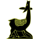 download Indonesian Antelope Batik clipart image with 225 hue color