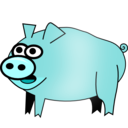 download Pig clipart image with 180 hue color