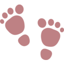 download H Foot Print clipart image with 135 hue color