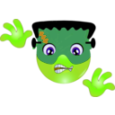 download Frankenstein Smiley Emoticon clipart image with 45 hue color
