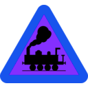 download Train Roadsign clipart image with 225 hue color