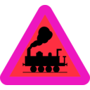 download Train Roadsign clipart image with 315 hue color