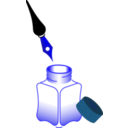 download Tinta Y Pluma clipart image with 180 hue color