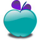 download Apple clipart image with 180 hue color