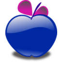 download Apple clipart image with 225 hue color