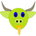 download Bull clipart image with 45 hue color