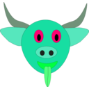 download Bull clipart image with 135 hue color