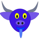 download Bull clipart image with 225 hue color