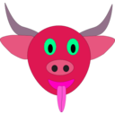 download Bull clipart image with 315 hue color
