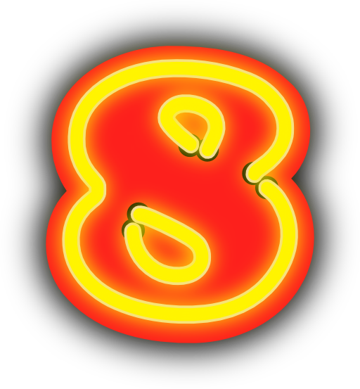 Neon Numerals 8