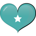 download Somalia Heart Flag clipart image with 315 hue color