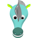 download Comic Horse Face clipart image with 135 hue color