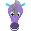 download Comic Horse Face clipart image with 225 hue color