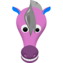 download Comic Horse Face clipart image with 270 hue color