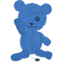 download Canvas Teddy Bear clipart image with 180 hue color
