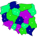 download Map Of Poland clipart image with 90 hue color