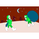 download Two Santas clipart image with 135 hue color